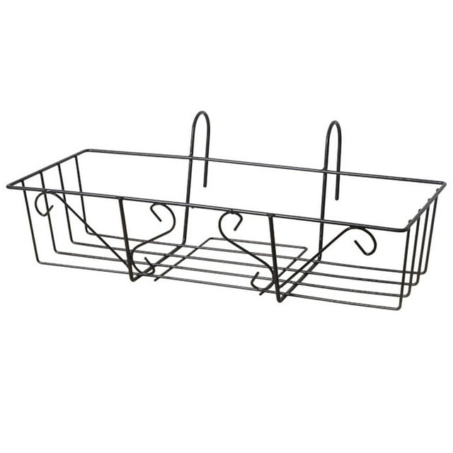 Support de Treillis pour Balcons Jardinière Pot de Fleurs Support Robuste en Fer Forgé Anti-Rouille Clôtures Ou Rampes