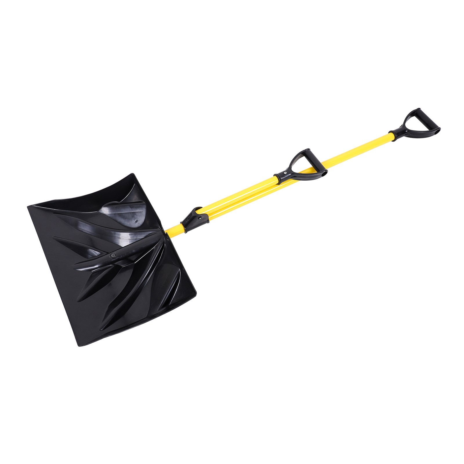 StrainReducing Snow Shovel Yellow 18Inch Spring Assisted Handle