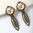 thumbnail image 3 of Pixel dog Elegant Stainless Steel Bookmarks for Book Lovers - Set of 2, Copper-Colored Lace Design, 3 of 5