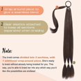 thumbnail image 2 of 2PCS DIY Braided Ponytail Extension with Hair Tie Long Straight Wrap Dark Brown Highlights 26 Inch (After Braided 23 Inch), 2 of 5