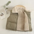 thumbnail image 2 of CYRBOKO Toddler Boys Puffer Vests, Full Zip Fleece Thermal Casual Winter Outerwear Army Green Size 3-5 T, 2 of 3