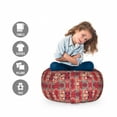 thumbnail image 2 of Retro Storage Toy Bag Chair, Nostalgic Vintage Hand Drawn Composition of Circular Shapes Abstract Geometric Design, Stuffed Animal Organizer Washable Bag, Large Size, Multicolor, by Ambesonne, 2 of 3