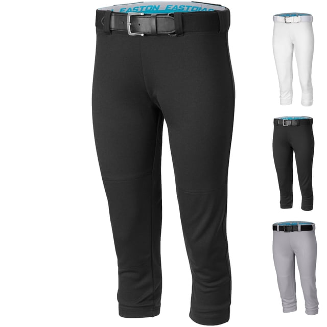 Pantalones de softball Easton para mujer, estándar, negros, talla XS