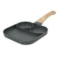 thumbnail image 4 of DeWin Cuiseur à Hamburger aux œufs, Poêle à Hamburger à œufs 3 Sections Poêle à Frire antiadhésive Poêle à Omelette antiadhésive pour la Cuisine à Domicile, 4 of 14