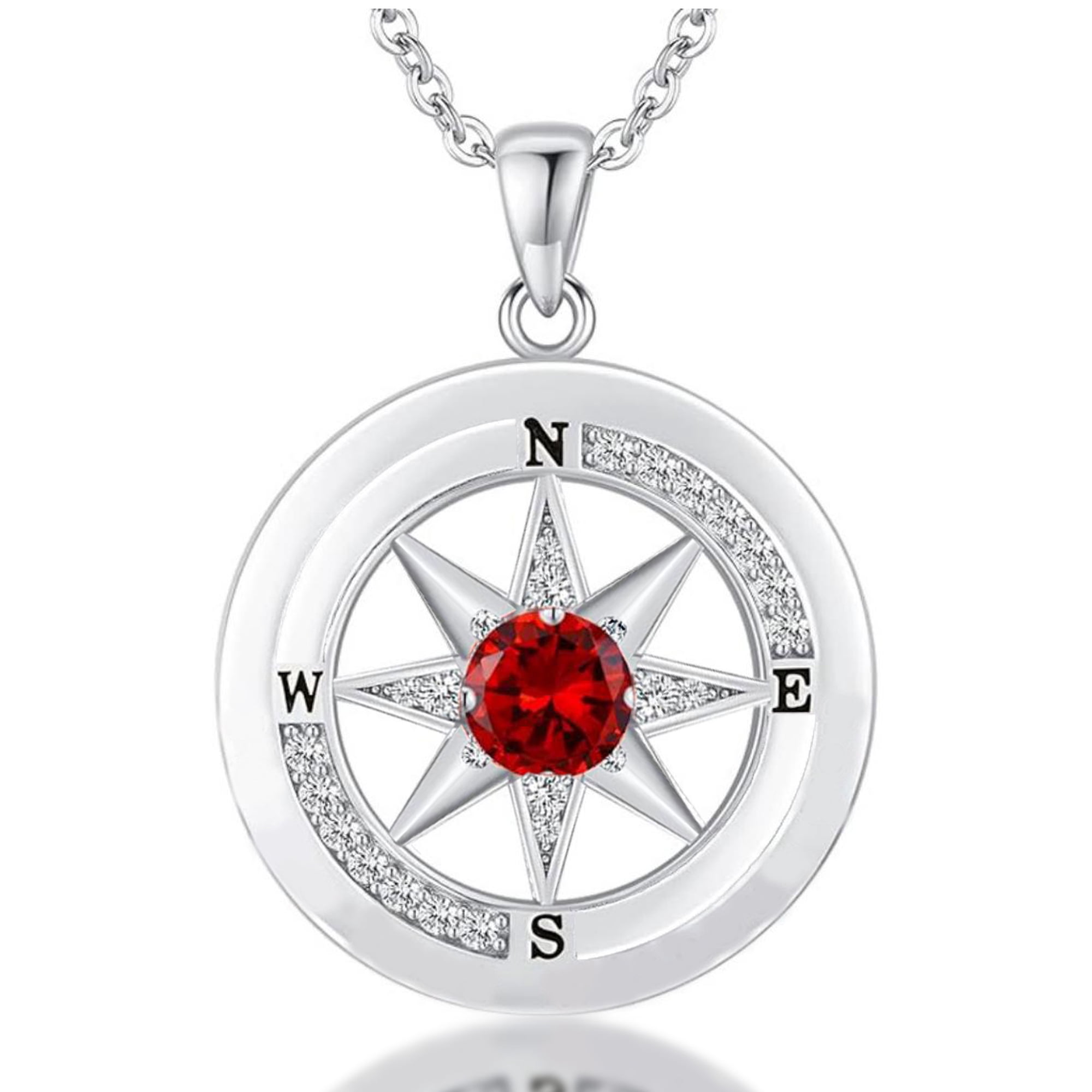 Compass Necklace, Compass Jewelry Women Wedding Anniversary, Girlfriend Birthday Gifts for Her, I'd be Lost without You Necklace