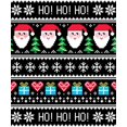 thumbnail image 1 of Ho Ho Ho Ugly Sweater Christmas Fleece Throw Blanket 50"x60", 1 of 1