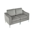 thumbnail image 5 of Modular Sectional Two-Seater Sofa , Corduroy Sectional Couch,Gray, 5 of 6