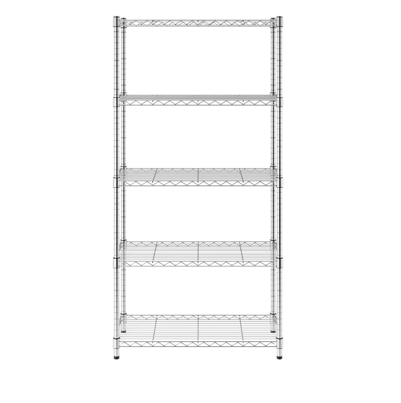 SafeRacks 30"x14"x60" 5Tier Steel Wire Shelving with Adjustable Shelves 3000 lb Capacity