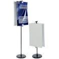 thumbnail image 1 of Floor Sign Stand for Posters, 24" x 36", Coroplast Board Included (Black Aluminum) (CLIP2436WHT), 1 of 1