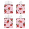 thumbnail image 2 of Tissue Watermelon Ice Cream Box Cover Holder, Square by Xecao - Leather Decorative Organizer for Tabletop, Bathroom, Car, Office, 2 of 8
