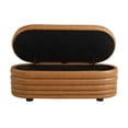 thumbnail image 3 of Studio Living Livingston Modern Storage Ottoman, Carmel Faux Leather, 3 of 13