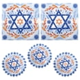 thumbnail image 1 of 20 servilletas desechables de Hanukkah con diseño de estrella de David, servilletas de papel suave, servilletas del festival judío de luces para fiestas y celebraciones judías, 1 of 7