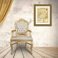 thumbnail image 3 of Vintage Maps 11x14 Gold Ornate Wood Framed with Double Matting Museum Art Print Titled - The Voyages of John and Sebastian Cabot, 3 of 4