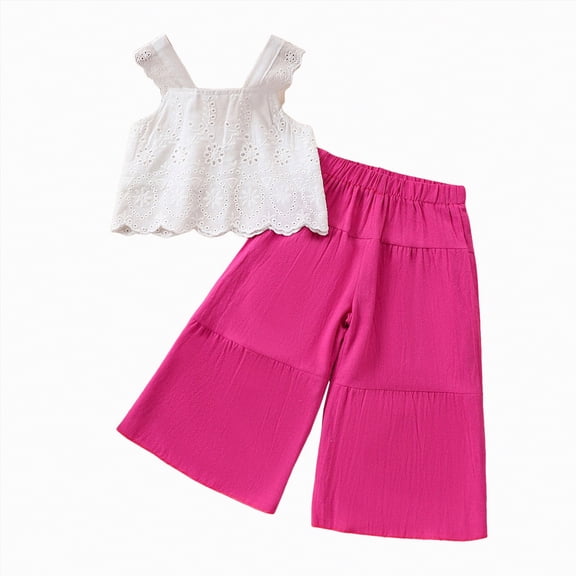 Gubotare Outfits for Girls Unique Baby Girls Kids Toddler 3pc Outfit Set Short Sleeve Soft Tops Leggings 3T 4T (Pink,3-4 Years)