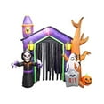 thumbnail image 1 of Château Gonflable Hanté de 8,5 Pieds pour Halloween avec Squelette, Ghost Skulls, 1 of 5