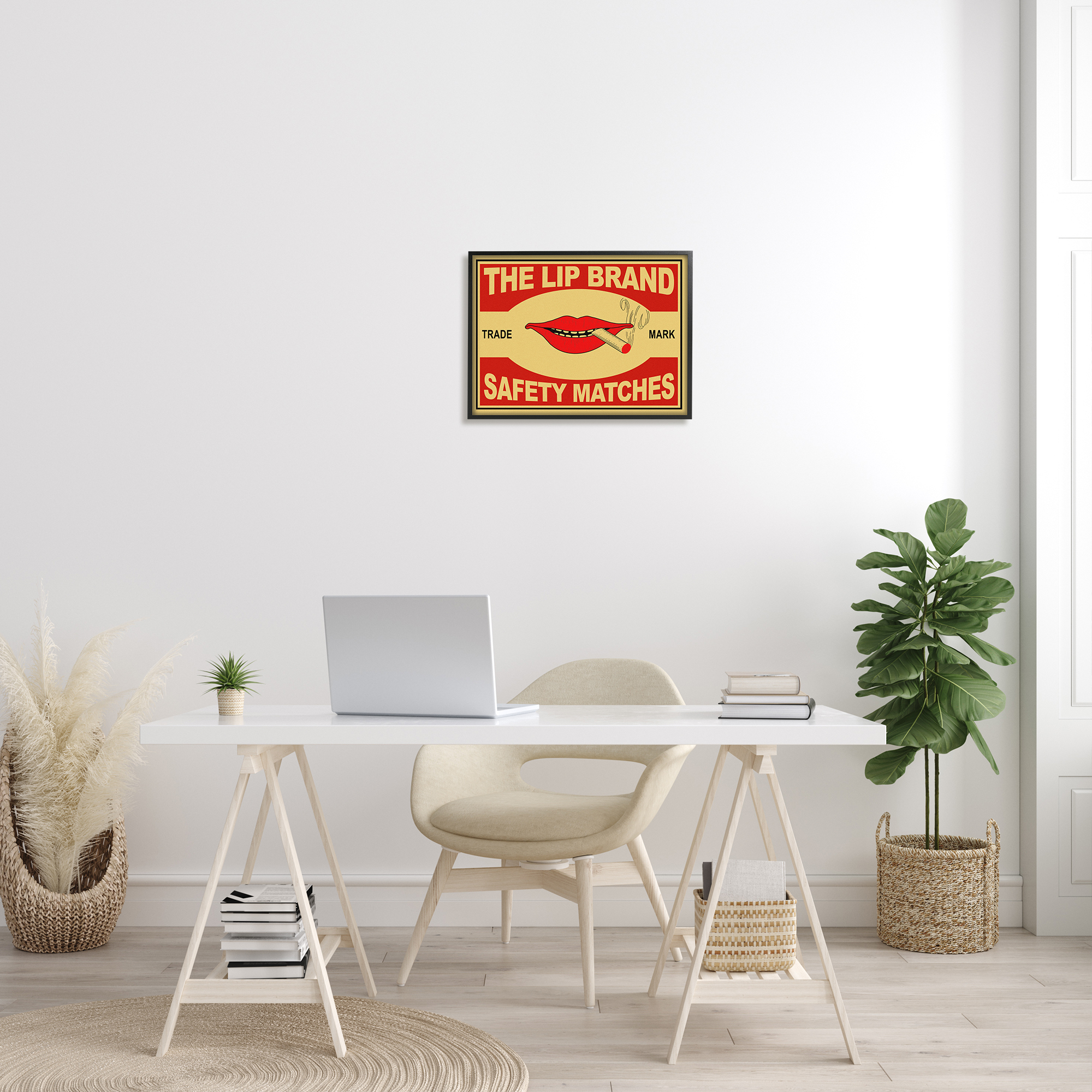 Stupell Industries The Lip Brand Safety Matches Sign Cigarette, 16 x 20, Designed by Mark Rogan