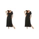thumbnail image 3 of Batas de mujer Sonducket Camisón Ropa de dormir Manga negra M negro METRO 2piezas, 3 of 6