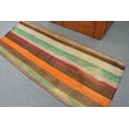 thumbnail image 4 of Vintage Kilim, Turkish Kilim, Accent Kilim, Home Decor Kilim, 32x77 inches Brown Kilim, Bohemian Kilim, Bedroom Kilim, 11584, 4 of 10