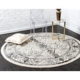 thumbnail image 5 of Unique Loom La Jolla Collection Tone Traditional Round Rug, 6 Feet, Gray/Ivory, 5 of 5