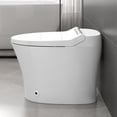 thumbnail image 3 of Smart toilet with Built-in Heated Seat, One Piece Elongated Modern Toilet with Adjustable Temp Heated Seat, Auto Flush, Dual Flush Toilet 1/1.28 GPF, Foot sensor Flush, White Night Light,Knob Contro, 3 of 19
