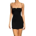 thumbnail image 2 of Women Going Out Mini Dress Sexy Spaghetti Strap Low Cut Bodycon Mini Dress Y2k Lace Dress Party Clubwear, 2 of 5