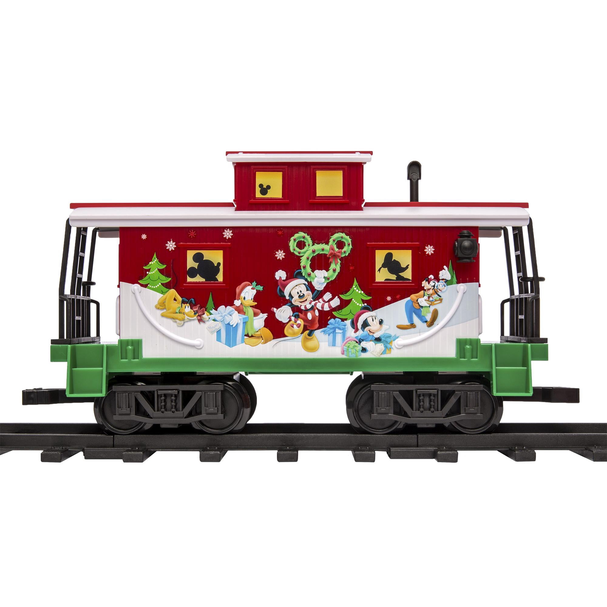 Lionel Disney Battery Operated Mickey Mouse Express Toy Train Set with Bluetooth, Locomotive, Train Cars, and Track with Authentic Train Sounds, Lights, and Water Vapor Smoke Effects