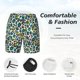 thumbnail image 3 of Balery Green Leopard Bañador para hombre, shorts de playa de secado rápido con entrepierna y forro de compresión-Large, 3 of 6