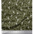 thumbnail image 1 of Soimoi Satin Silk Fabric Dot & Paisley Printed Fabric 1 Yard 42 Inch Wide, 1 of 1