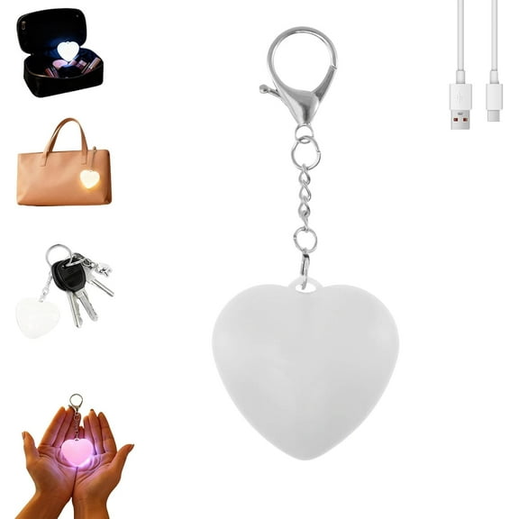 RUPKUL 2/4/6/8/10Pack Purse Light Handbag Light, Love Wallet Tote Bag Touch Sensing Lights for Inside Purse, Rechargeable LED Automatic Glow Lamp with Sensor Activated