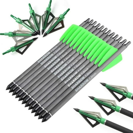 7.5 Crossbow Bolts Carbon Arrows Bolts Blade Arrowheads Archery Hunting