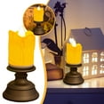 thumbnail image 2 of BotaniNest LED Flameless Candle Night Light With Realistic Wax Dripping Design And Elegant Base Battery Operated Portable Decorative Lamp For Bedroom Living Room And Home Sa, 2 of 6
