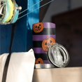 thumbnail image 3 of 20oz Tumblers Halloween Purple and Black Striped Pumpkins Stainless Steel Vacuum Insulated Double Wall Travel Tumbler Cups Mug with Lid and Straw,Cleaning Brush for Cold & Hot Drinks, 3 of 7