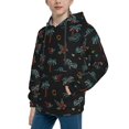 thumbnail image 2 of Honeii Hawaiian Style Pattern Long-Sleeve Hooded Sweatshirt Pullover Hoodie for Boys and Grils-Medium, 2 of 6