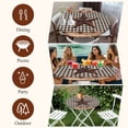 thumbnail image 7 of Texas Star Plaid Round Tablecloth, Fitted Table Cover with Elastic for 45"-54" Round Tables, Farmhouse Black Brown Texas Vintage Table Cloth Outdoor Indoor Dinning Party Waterproof Tablecloths, 7 of 7