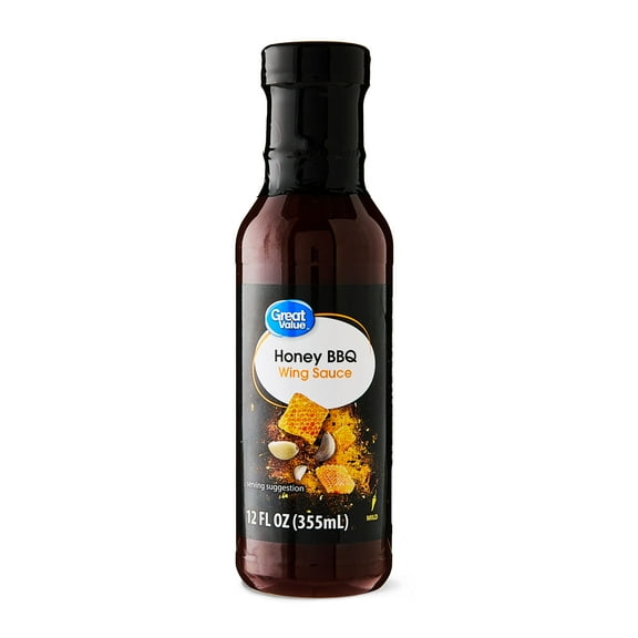 Great Value Honey BBQ Wing Sauce, 12 fl oz