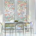 thumbnail image 2 of Norbi Flower Window Privacy Film Floral Decorative Stained Glass Window Film Static Cling Non-Adhesive Frosted Window Sticker Removable Static Cling Stickers for Room 16.93x39.37 in, 2 of 7