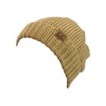 thumbnail image 4 of NYFASHION101 Exclusive Two Way Cuff & Slouch Warm Knit Ribbed Beanie, Camel, 4 of 4