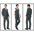thumbnail image 4 of MAGE MALE Men's 3 Pieces Suit Elegant Solid One Button Slim Fit Single Breasted Party Blazer Vest Pants Set, 4 of 6