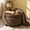 Coffee, variant on MOONMISS Round Ottoman with Storage and Reversible Tray, Upholstered Fabric Footrest Coffee Table for the Living Room, Bedroom, or Entryway,Camel