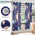 thumbnail image 3 of Yayeee Window Curtains Set of 2 for Living Room Light Filtering 63"x52", Planet Pattern, 3 of 7