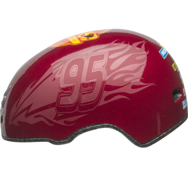 bell cars child helmet Bell Sports Disney Cars 3D Chrome Ghost Flame Child Multisport Helmet, Red