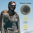 thumbnail image 4 of Neck Gaiter with Ear Loops Neck Covers Bandana Cloth Face Gaiter Mask for Outdoors, Motorcycle, Biking (Black), 4 of 7
