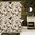 thumbnail image 2 of Manfei Green Billed Waterfowl Print Shower Curtain 72Wx72L,Vintage Mallard Duck Bathroom Curtain, 2 of 5