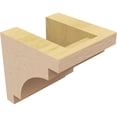 thumbnail image 5 of 4"W x 4"D x 4"H Wide Mediterranean Rough Cedar Woodgrain TimberThane Corbel, Primed Tan, 5 of 6
