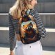 thumbnail image 5 of Disketp Prairie Meditating Raccoon Mochila de Lona Estampada, Mochila Escolar de Viaje Ligera para Estudiantes y Portátil-Small, 5 of 5