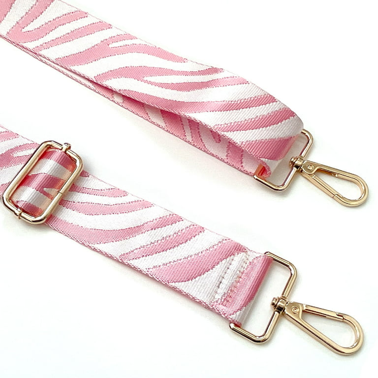 Wrapables Wide Adjustable Crossbody Handbag Strap, Women's Replacement Bag  Strap for Purses, Pink Zebra Print 