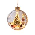 thumbnail image 2 of Glowing 3D Christmas Story Ornament, 3.9" LED Glowing Mini Winter Scene Hanging Decoration Ball, Lighted Christmas Tree Bauble, Holiday Decor for Mantel, Window, Shelf, 2 of 6