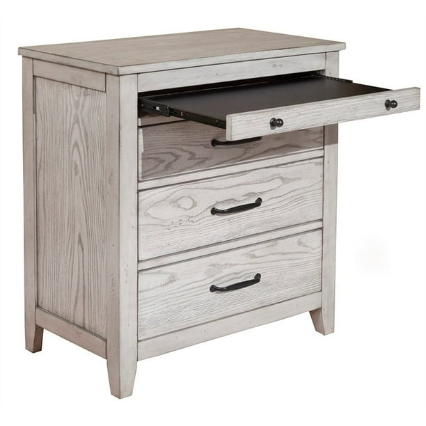 Origins By Alpine Aria Wood 3 Drawer Nightstand In Weathered Light Gray Walmart Com Walmart Com