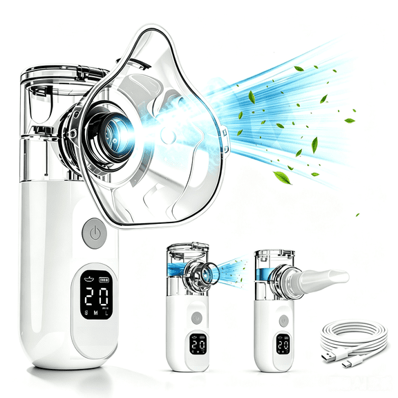 AJZIOJIRO Portable Humidifier Handheld Personal Steam Inhaler USB Rechargeable Ultra-Quiet for Adults and Kids