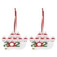 thumbnail image 3 of Adorno colgante de Navidad con nombre personalizado de miembros de la familia, 2 uds., colgante para árbol de Navidad, 7 cabezas, 3 of 5